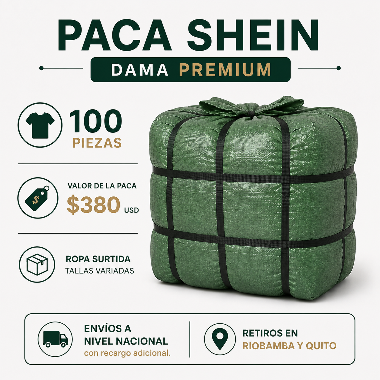 Paca SHEIN Dama Premium 100 Piezas | Ropa al por Mayor Ecuador