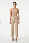 Camiseta de Tirantes Estilo Racerback Acanalada Beige DAZY
