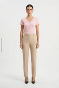 Blusa de Punto con Encaje y Botones Rosa Pastel DAZY