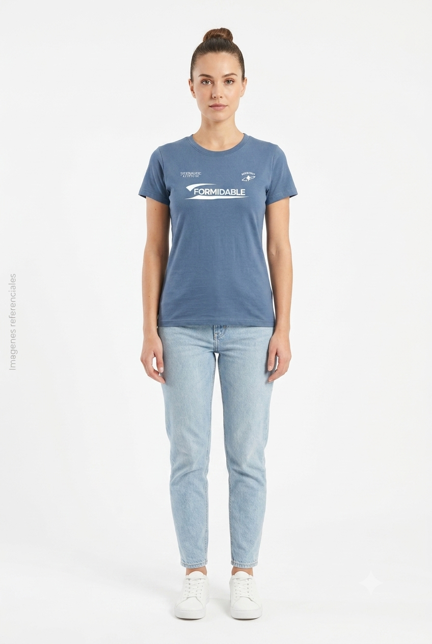 Camiseta Azul Manga Corta Estampado FORMIDABLE DAZY