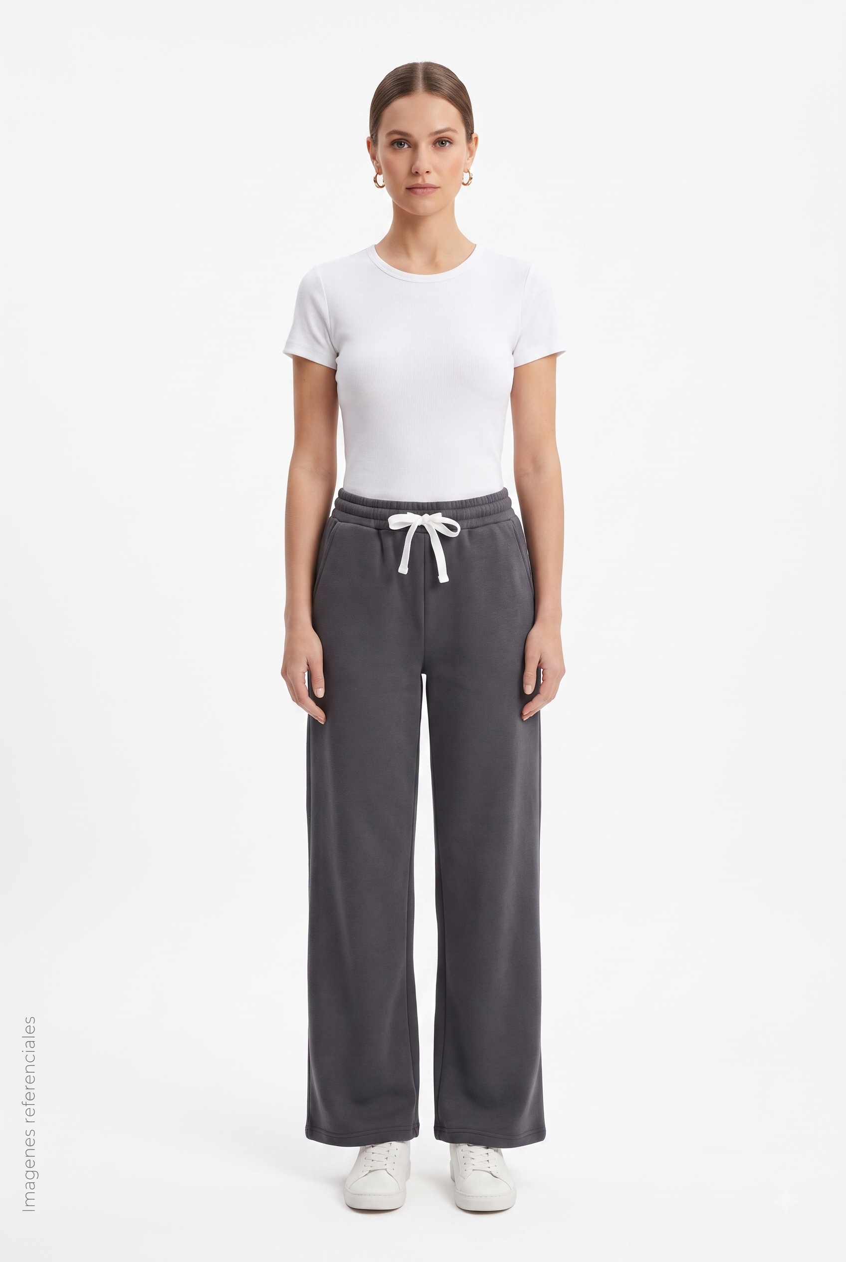 Pantalones de Chándal Anchos de Cintura Elástica para Mujer DAZY